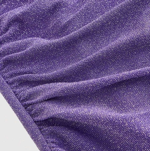 Women's Solid Color Elegant Ruched Hem Side Split Bodycon Dress - Picture 3 of 4